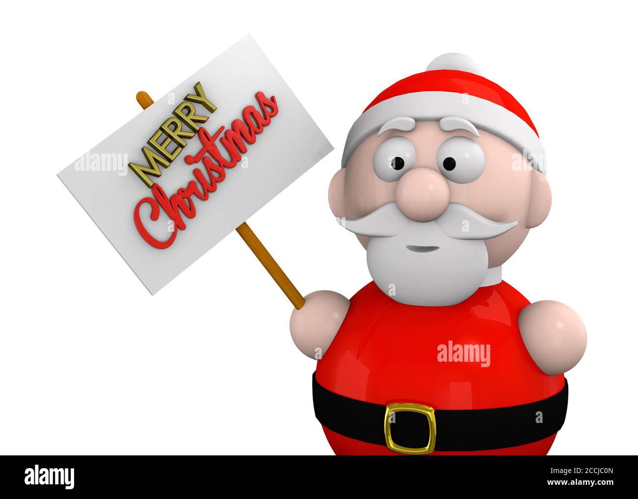 Santa Claus Charakter - 3D Stockfoto