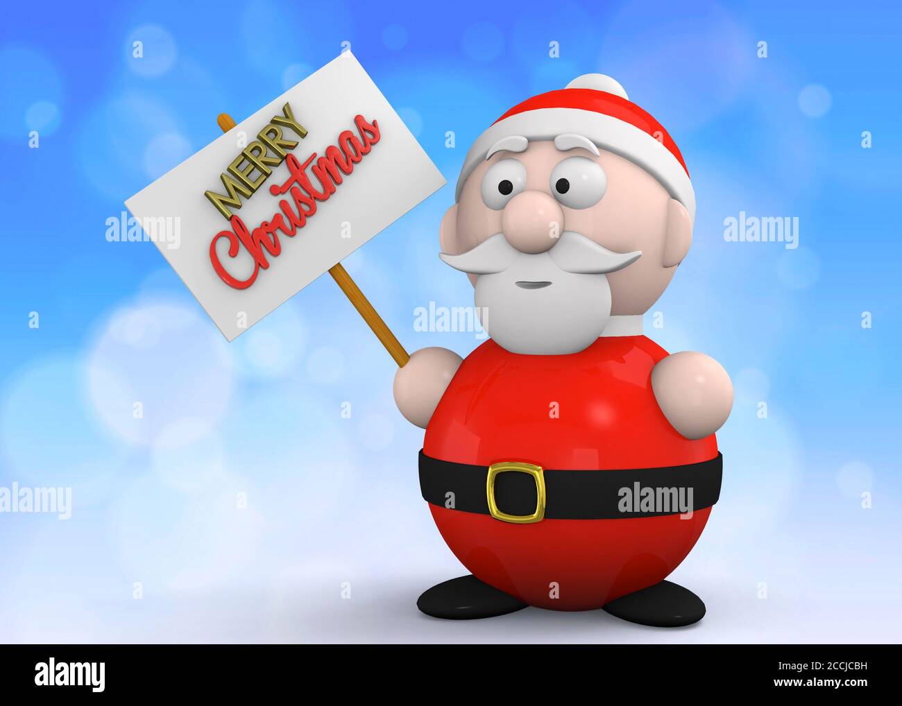 Santa Claus Charakter - 3D Stockfoto