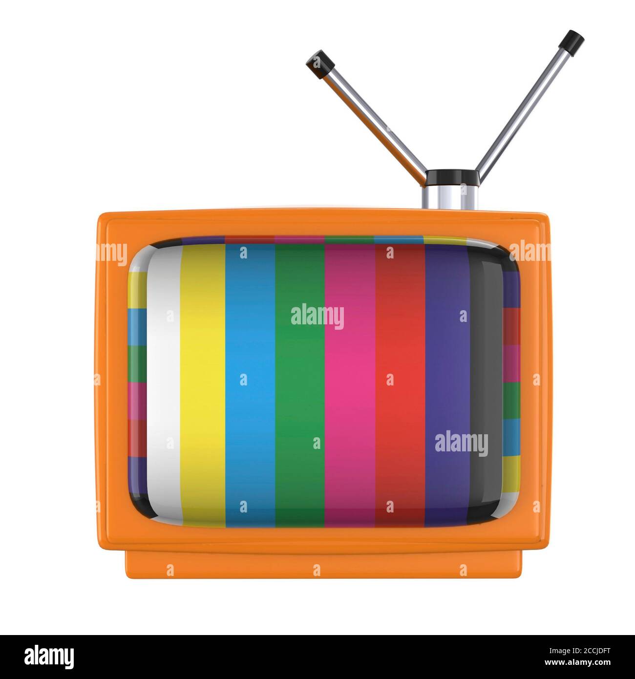 Retro-Fernseher - 3D Stockfoto