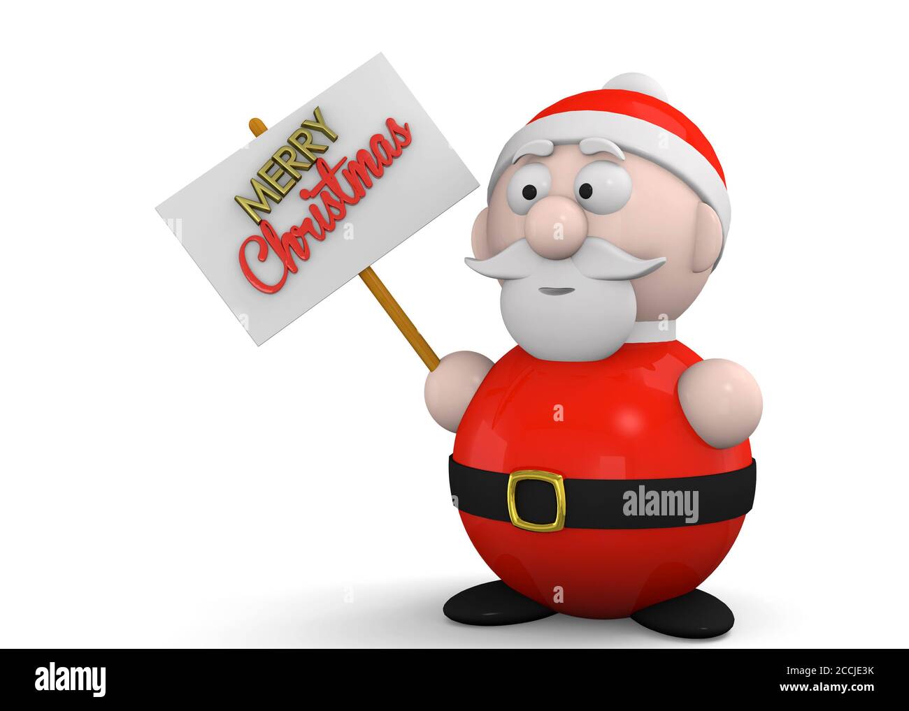 Santa Claus Charakter - 3D Stockfoto