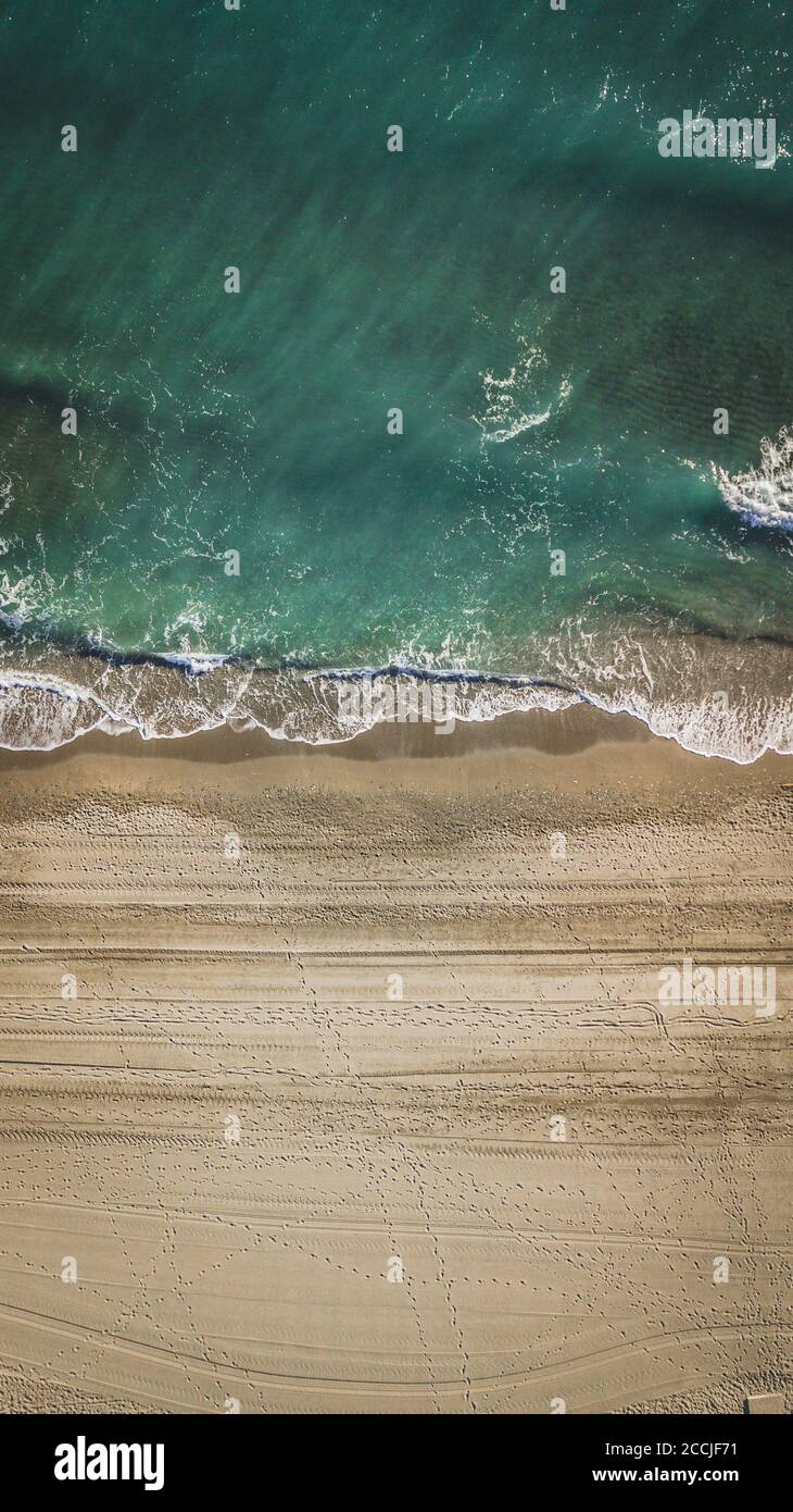 Strand in Málaga, Andalusien, Spanien. Stockfoto
