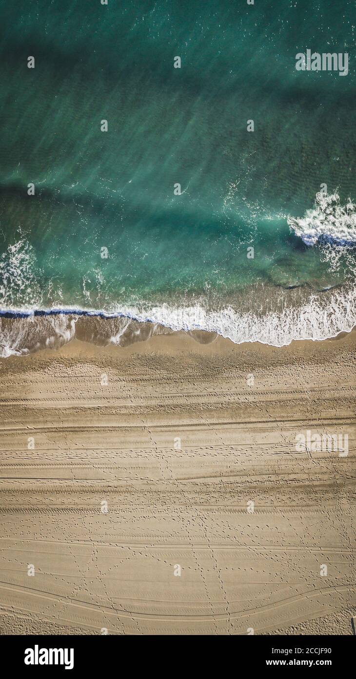 Strand in Málaga, Andalusien, Spanien. Stockfoto