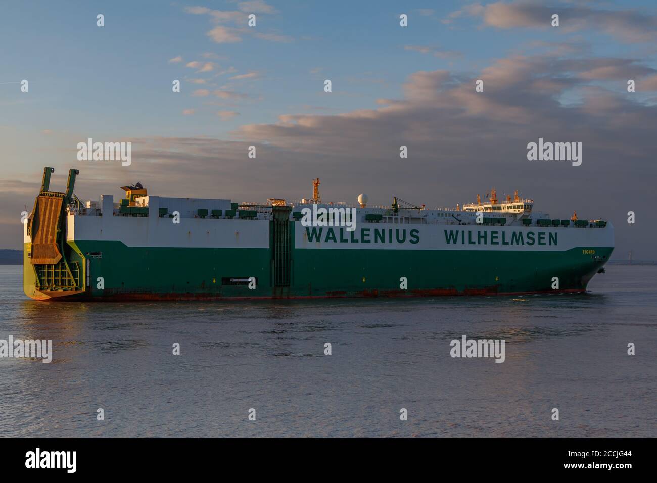 Fargo in Richtung Portbury Docks Stockfoto