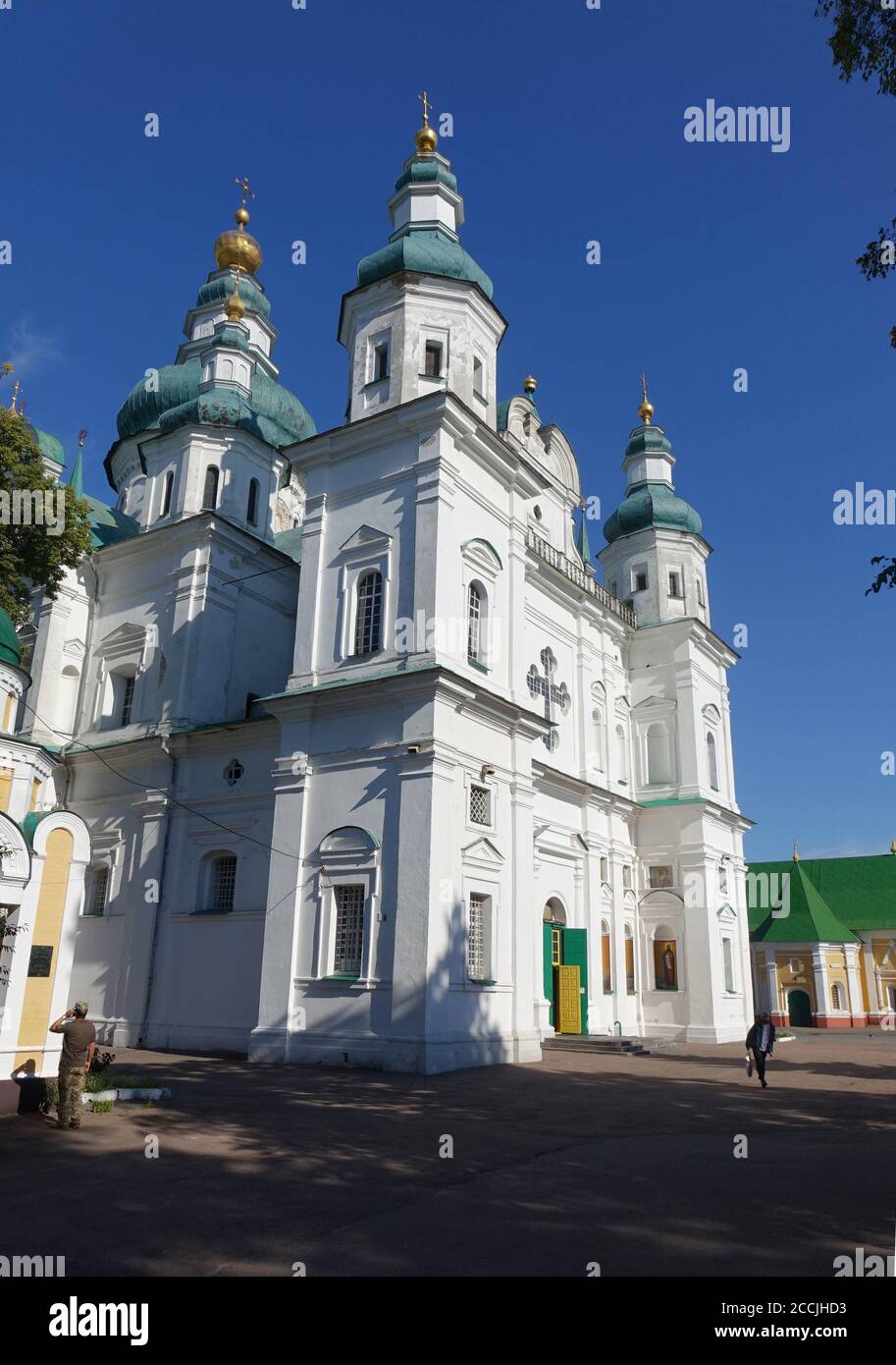 Historische christliche Architektur von Tschernihiv, Ukraine, Trinity Kloster Stockfoto