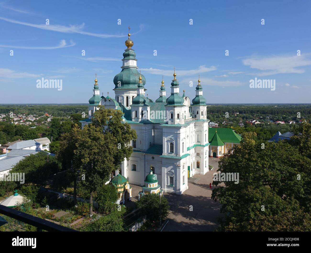 Historische christliche Architektur von Tschernihiv, Ukraine, Trinity Kloster Stockfoto