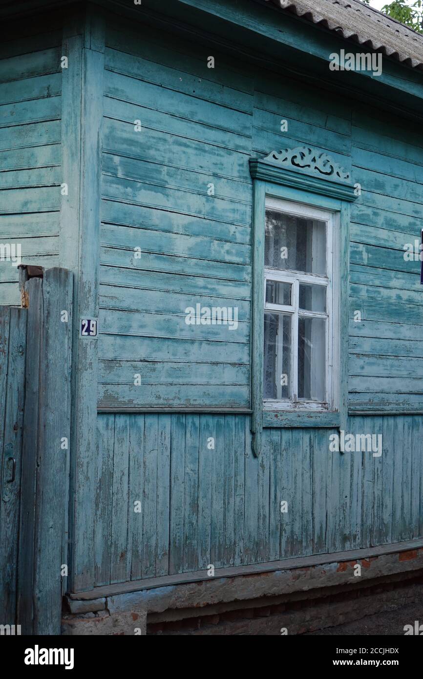 Traditionelle Holzbauten von Tschernihiw, Ukraine Stockfoto
