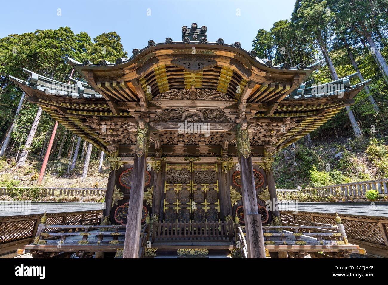 Mausoleum der Familie Tokugawa auf Koyasan (Mt. Koya), dem ersten Tokugawa Shogun Ieyasu, Präfektur Wakayama, Japan gewidmet Stockfoto