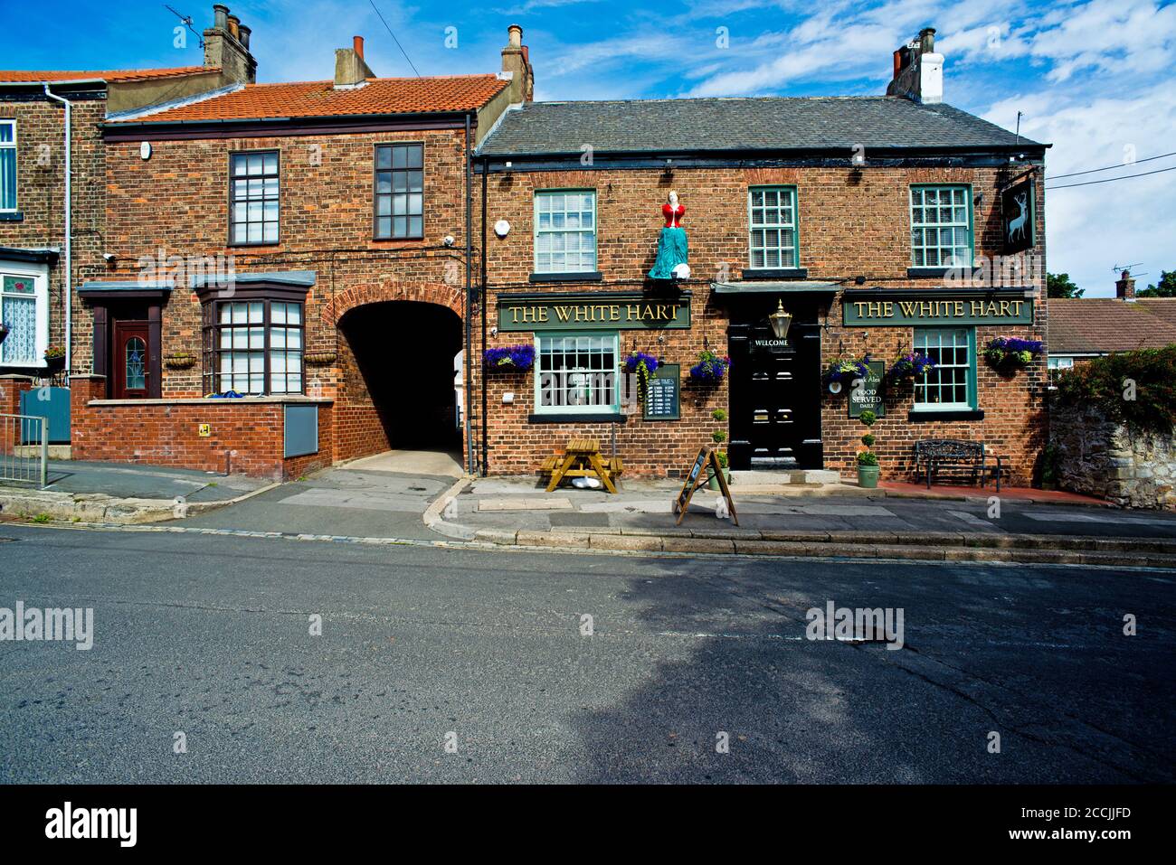 Das White Hart Pub, Hart Village, Hartlepool, England Stockfoto