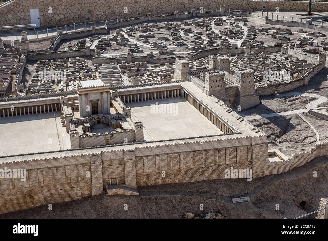 JERUSALEM ISRAEL 15. September 2017: Die Stadt Davids EIN Modell im Israel Museum Israel. Dieses Modell im Maßstab 50:1, das fast ein Hektar umfasst, erinnert an anc Stockfoto