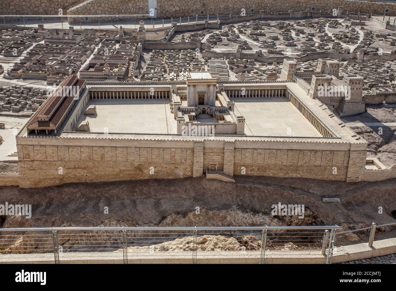 JERUSALEM ISRAEL 15. September 2017: Die Stadt Davids EIN Modell im Israel Museum Israel. Dieses Modell im Maßstab 50:1, das fast ein Hektar umfasst, erinnert an anc Stockfoto