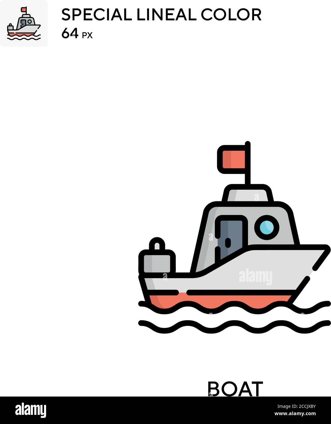 Boot Special Linienfarbe Symbol. Illustration Symbol Design Vorlage für Web mobile UI-Element. Perfekte Farbe modernes Piktogramm auf editierbare Kontur. Stock Vektor