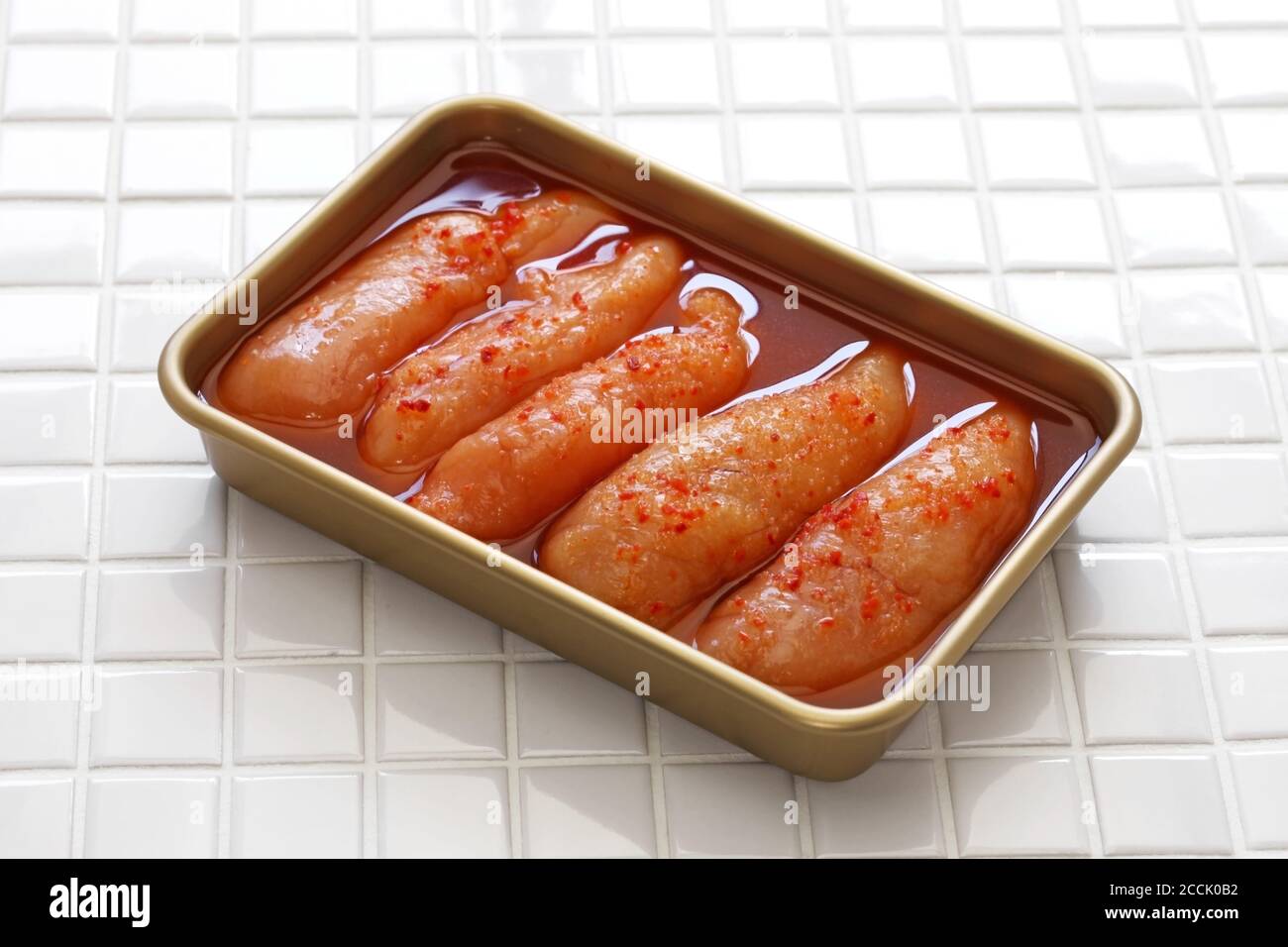 Hausgemachte Mentaiko, würzige Kabeljau Rogen, japanische Küche Stockfoto