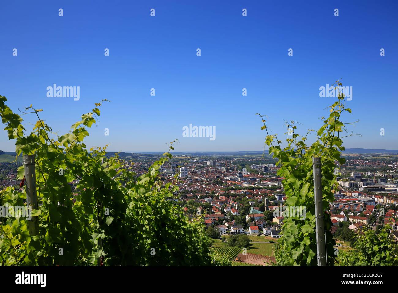 Heilbronn von oben ist ein Anblick der Stadt von Heilbronn Stockfoto