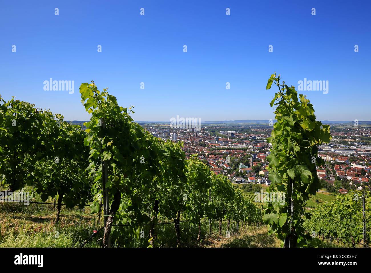 Heilbronn von oben ist ein Anblick der Stadt von Heilbronn Stockfoto