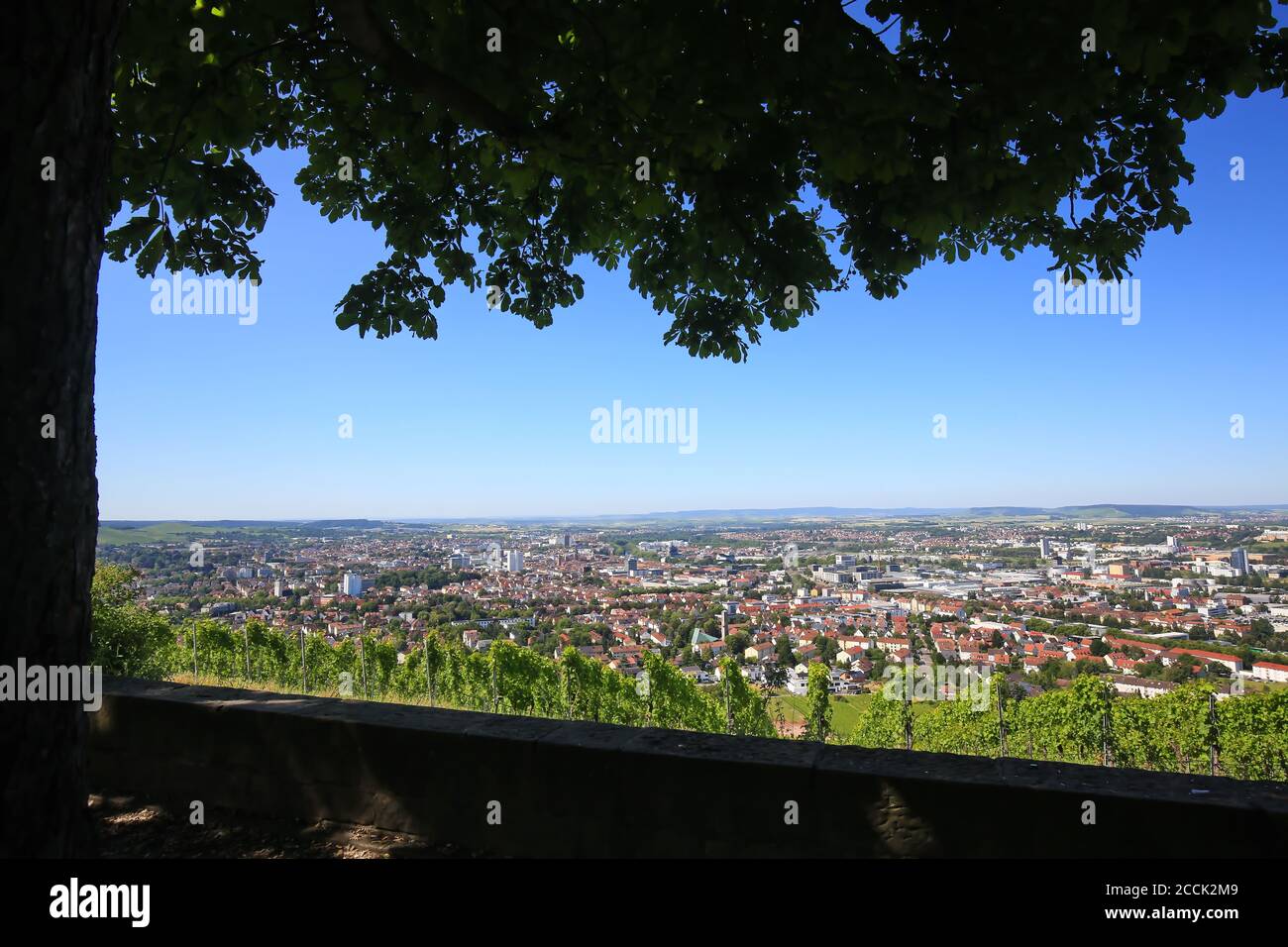Heilbronn von oben ist ein Anblick der Stadt von Heilbronn Stockfoto