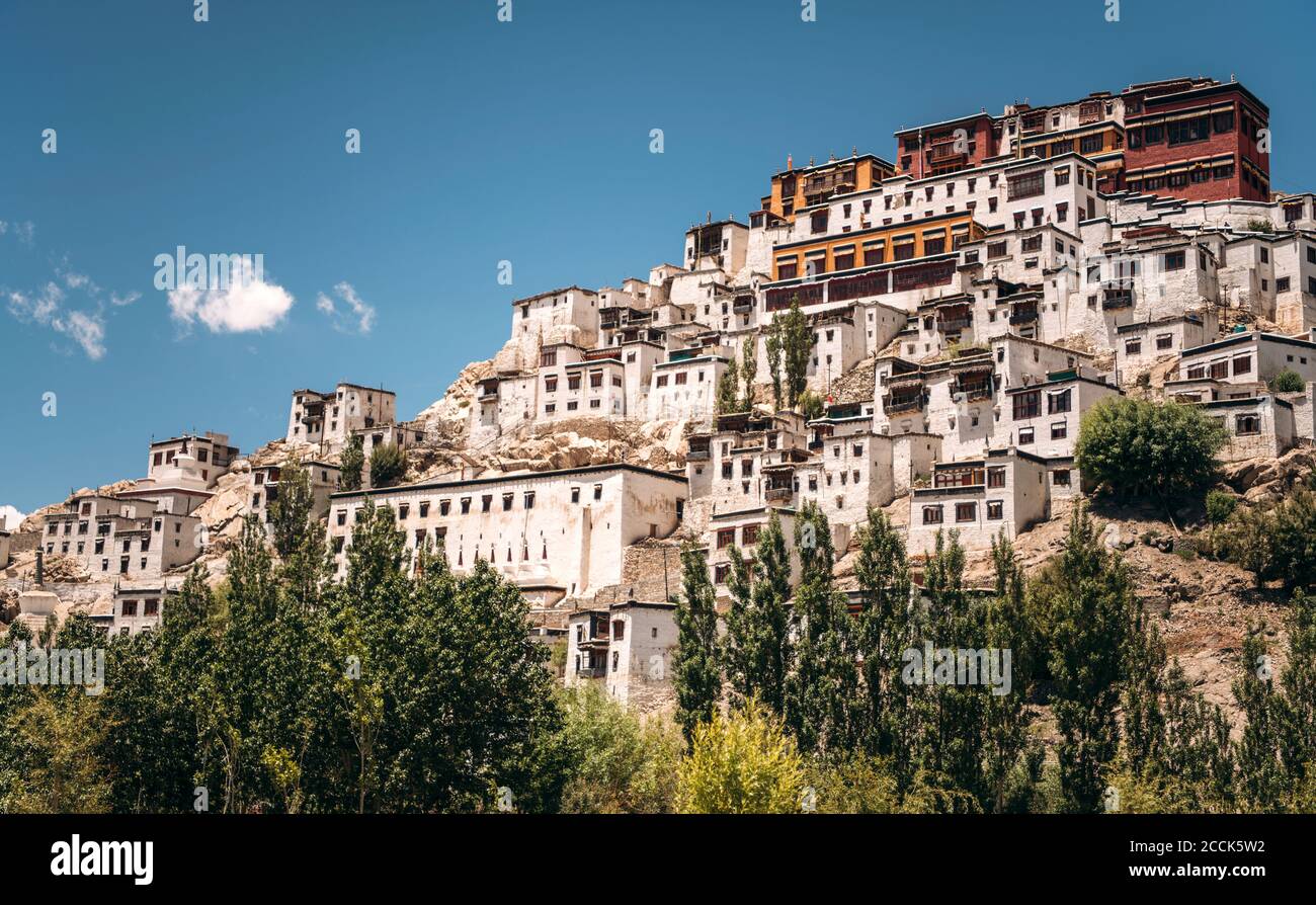 Indien, Ladakh, Thiksey, Hillside Thikse Kloster Stockfoto