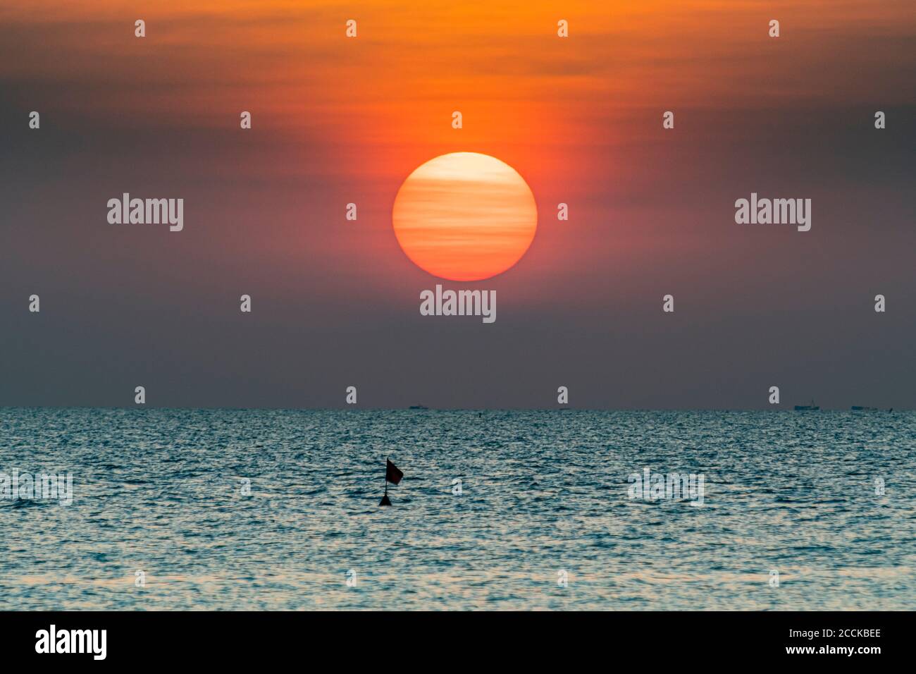 Vietnam, Ong lang Strand, Ong lang Strand, Sonne über dem Meer Stockfoto