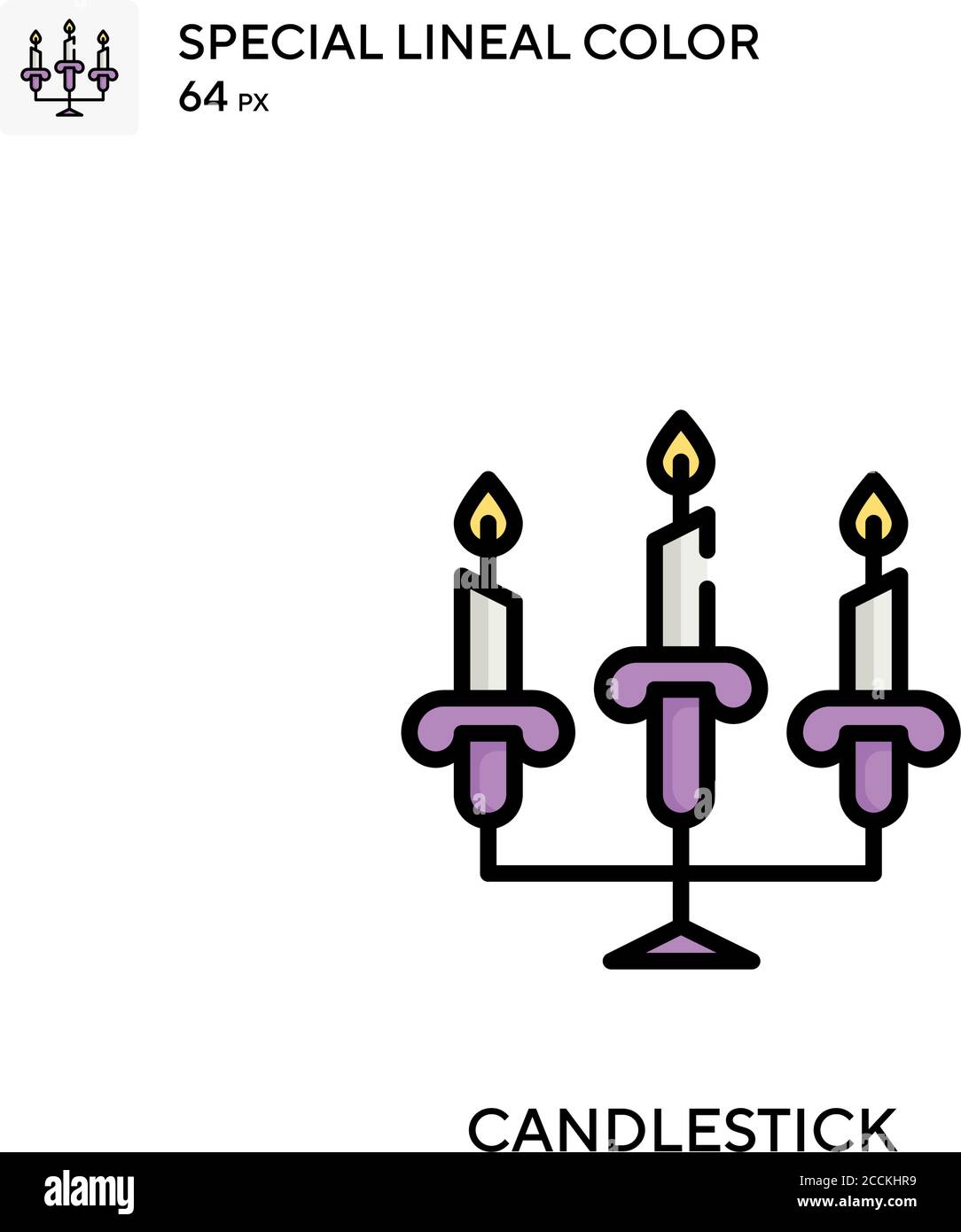 Candlestick Special lineales Farbsymbol. Illustration Symbol Design Vorlage für Web mobile UI-Element. Perfekte Farbe modernes Piktogramm auf bearbeitbaren Strok Stock Vektor