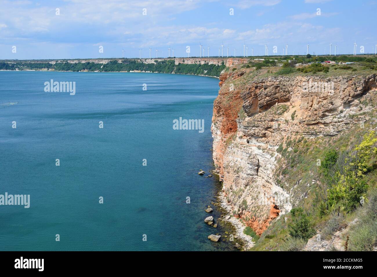 Wunderschöne Aussicht auf die Kalikra Klippen und Seashore Stockfoto