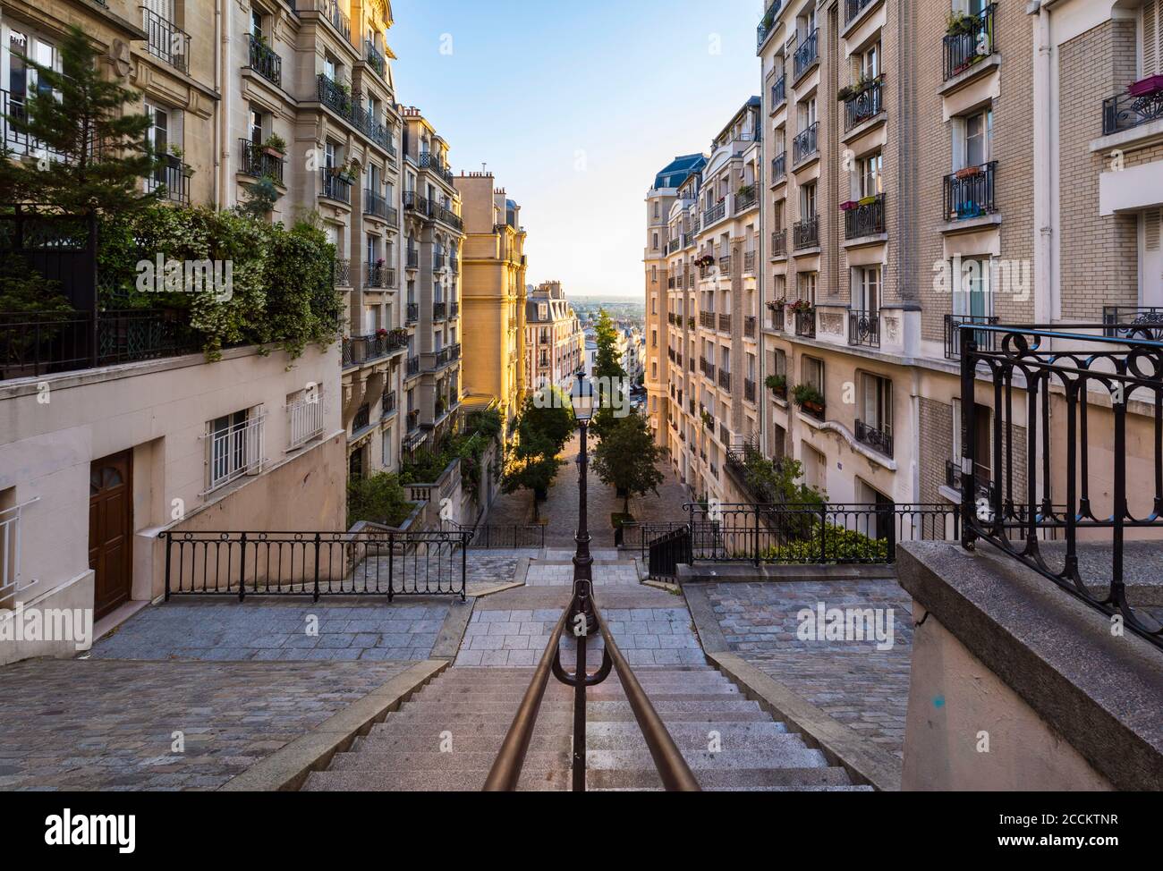 Leere Schritte von Montmartre in Paris, Frankreich Stockfoto