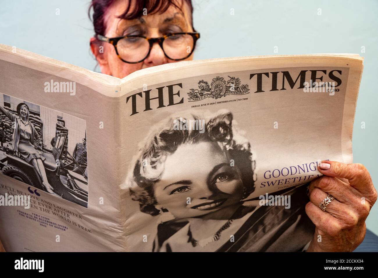 The Times Zeitung 19.06.2020 Tod von Vera Lynn Stockfoto