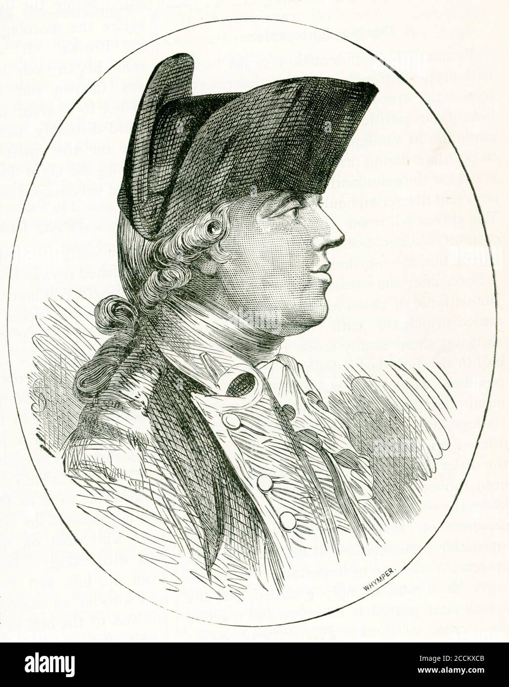 General Burgoyne. Bennington ist eine Stadt im Südwesten von Vermont. Es wurde 1761 gegründet. In der amerikanischen Revolution (1775-1783) eroberte der britische General John Burgoyne, der im Oktober 1777 aus dem Norden kam, Ticonderoga, wurde in Bennington besiegt und dann in der Nähe der heutigen Saratoga Springs – der sogenannten Saratoga Campaign – angehalten. Stockfoto