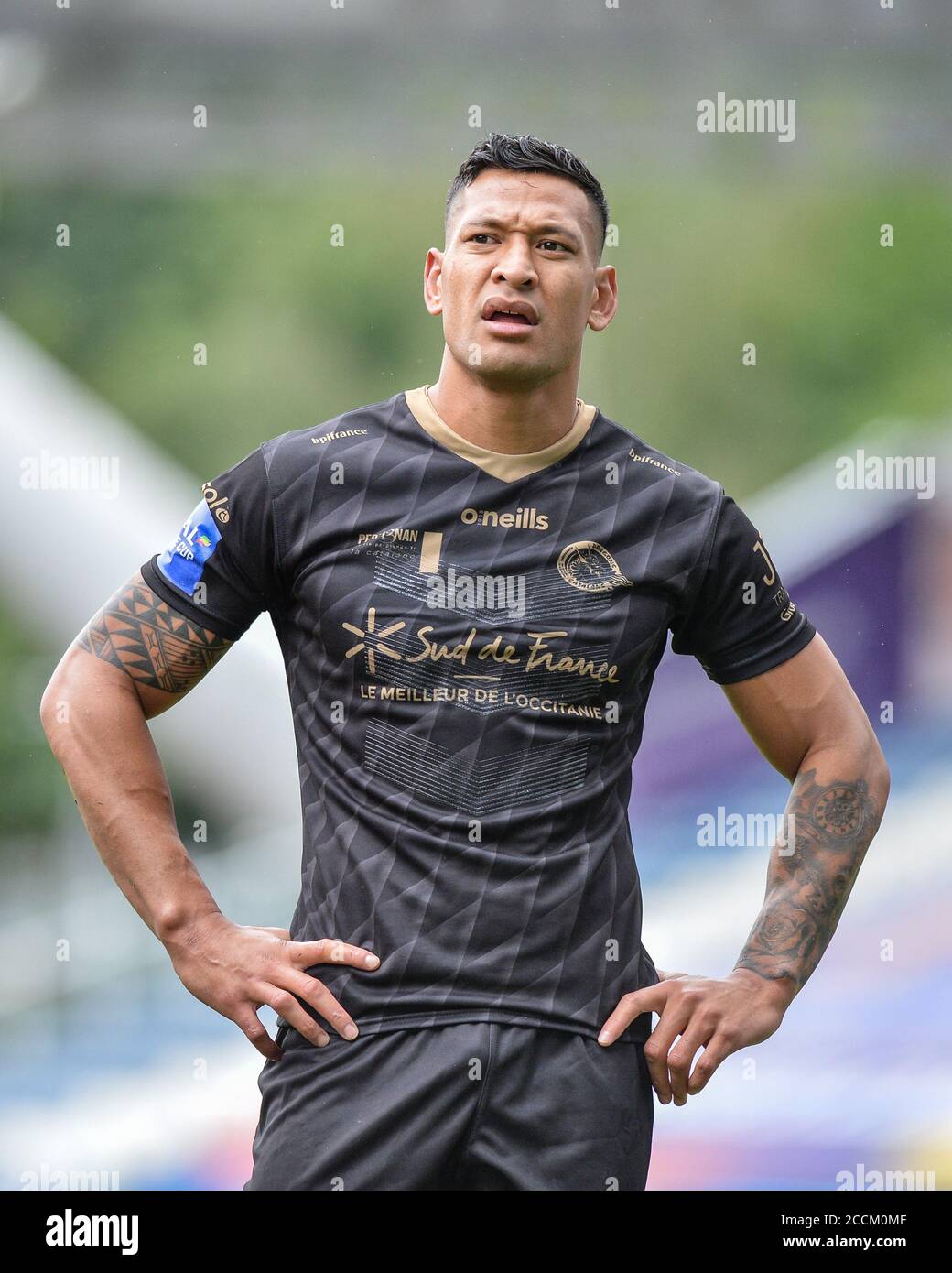 Huddersfield, UK, 22/08/2020 Catalan Dragons Israel Folau Stockfoto