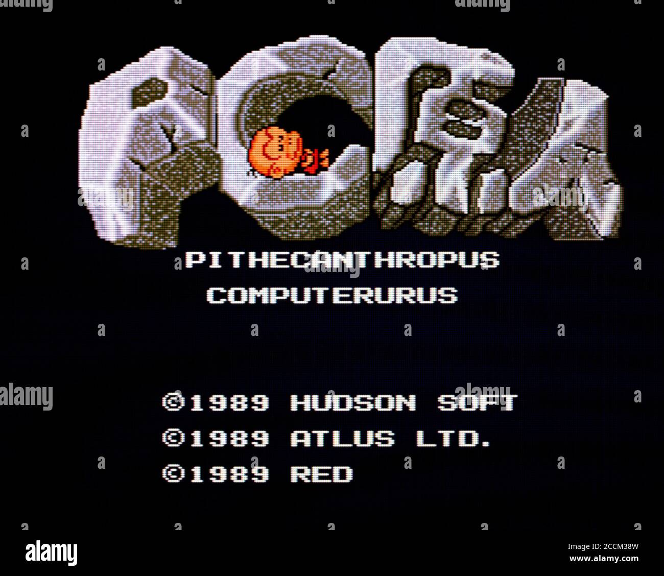 PC Genjin - Pithecanthropus Computerurus - PC Engine Videogame - Nur für redaktionelle Zwecke Stockfoto