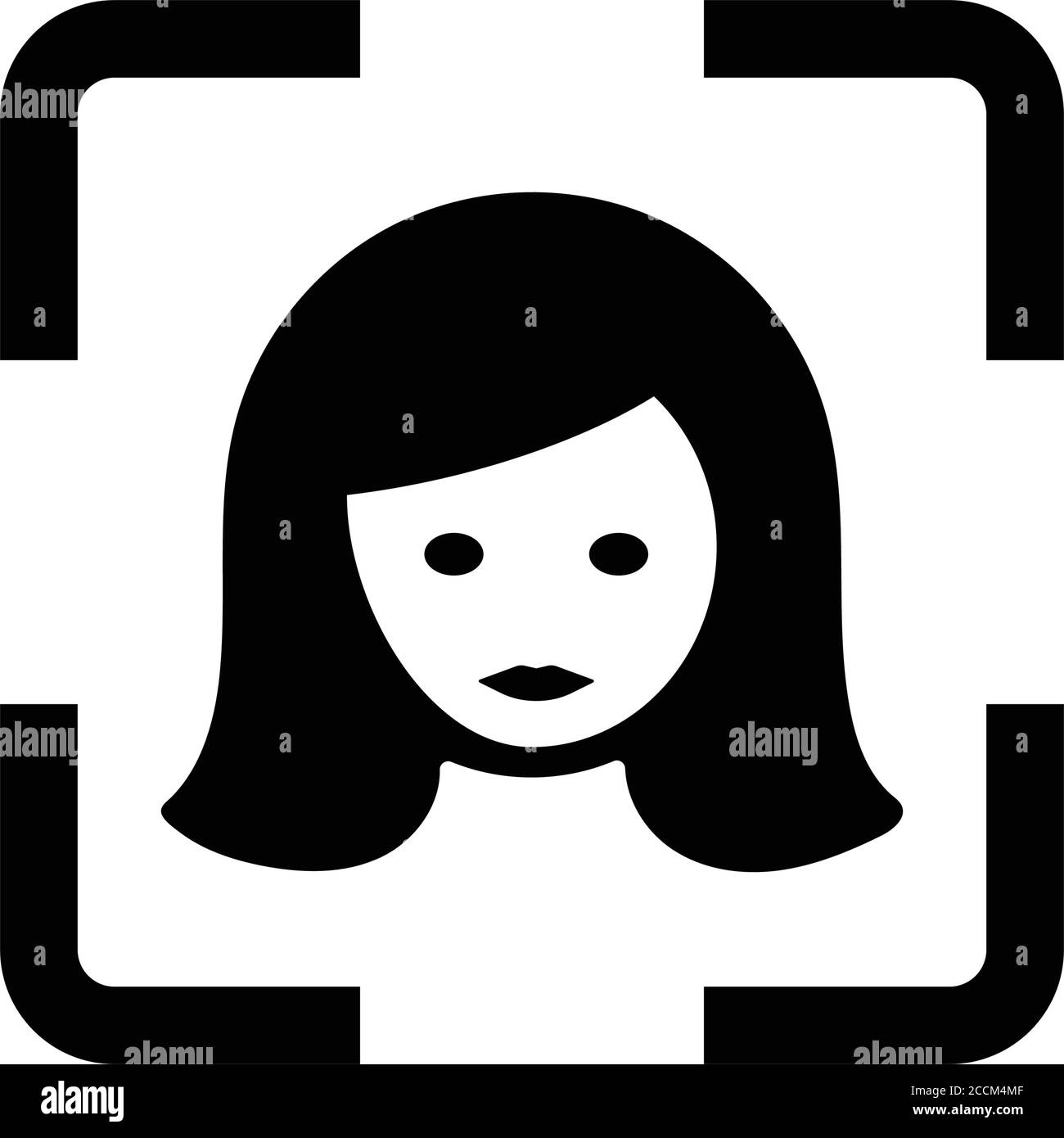 Kamera, Gesichtserkennungssymbol. Schönes Design und vollständig editierbare Vektor für den kommerziellen Gebrauch, gedruckte Dateien und Präsentationen, Werbematerialien, wir Stock Vektor