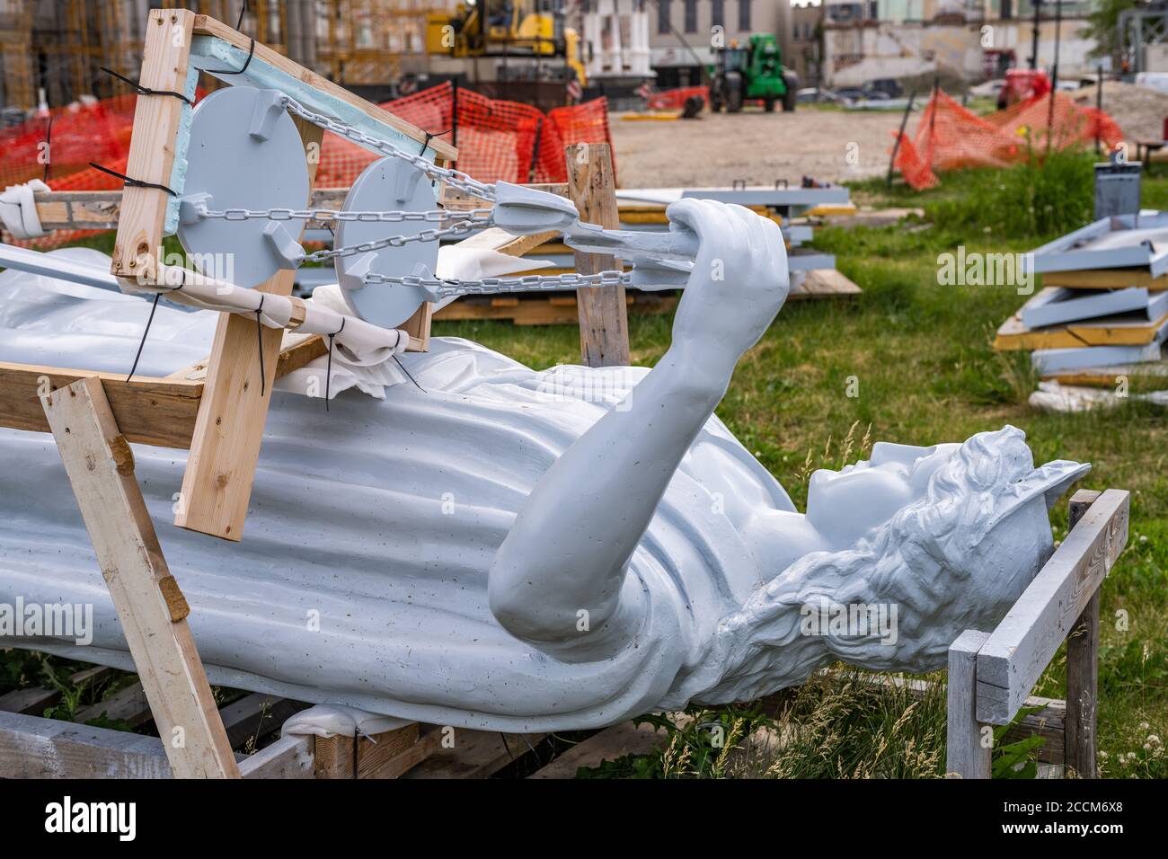 Das Bezirksgericht in Marshalltown wird repariert Stockfoto