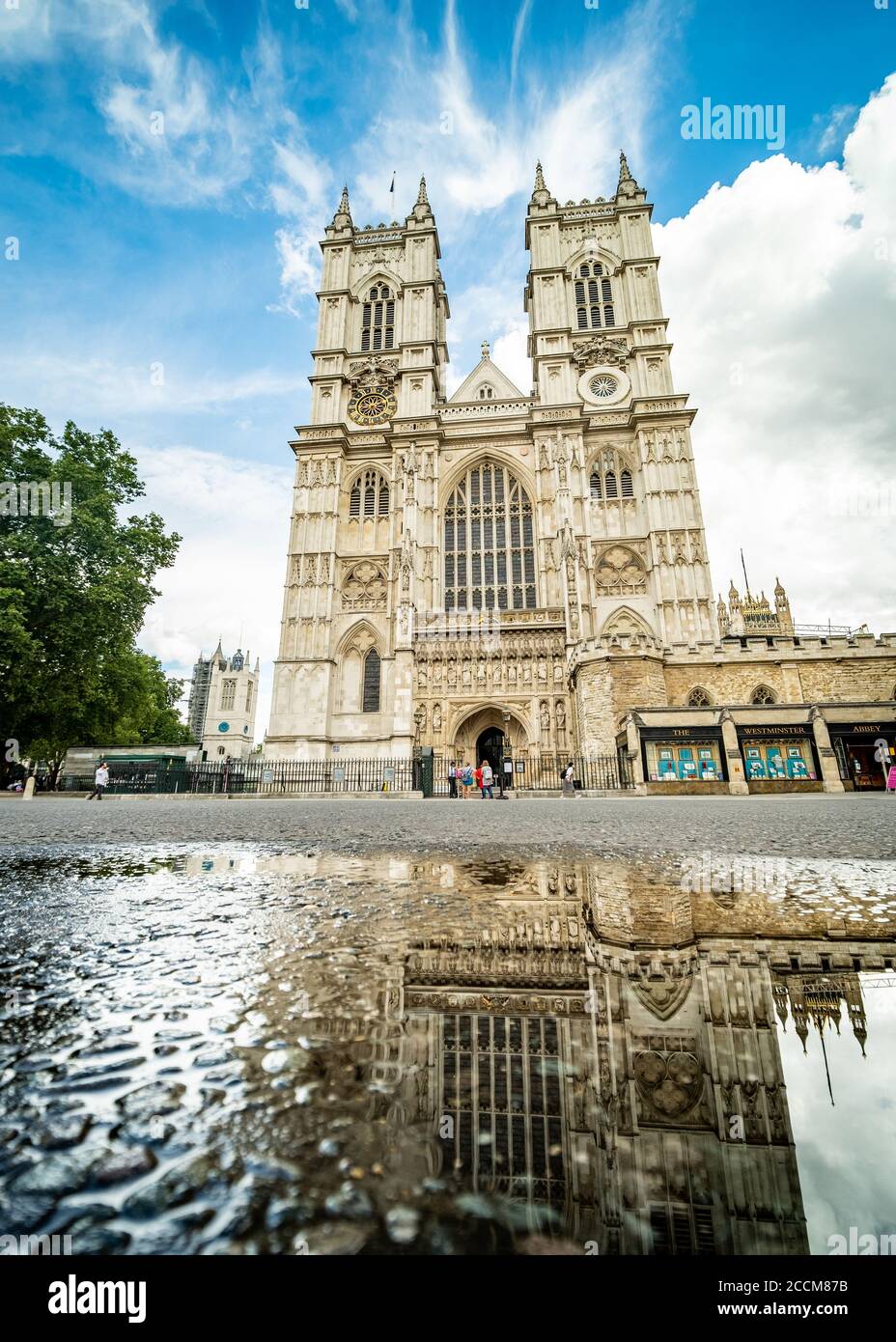 London - Westminster Abbey, weltberühmtes britisches und Londoner gotisches Wahrzeichen Stockfoto