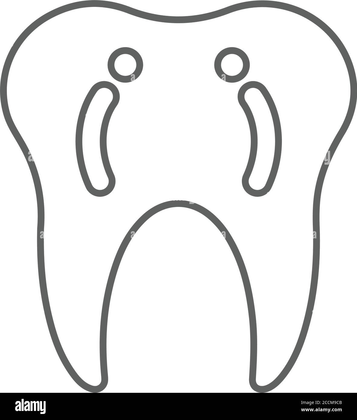 Zahnsymbol - gut organisiert und editierbar Vektor-Design mit in kommerziellen Zwecken, Printmedien, Web oder jede Art von Design-Projekte. Stock Vektor