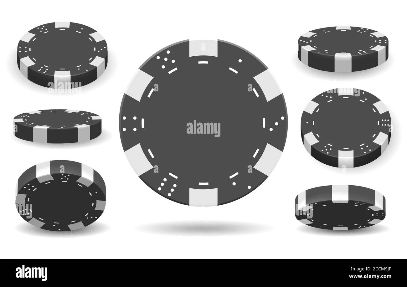 Isolierte Poker-Chips Stock Vektor