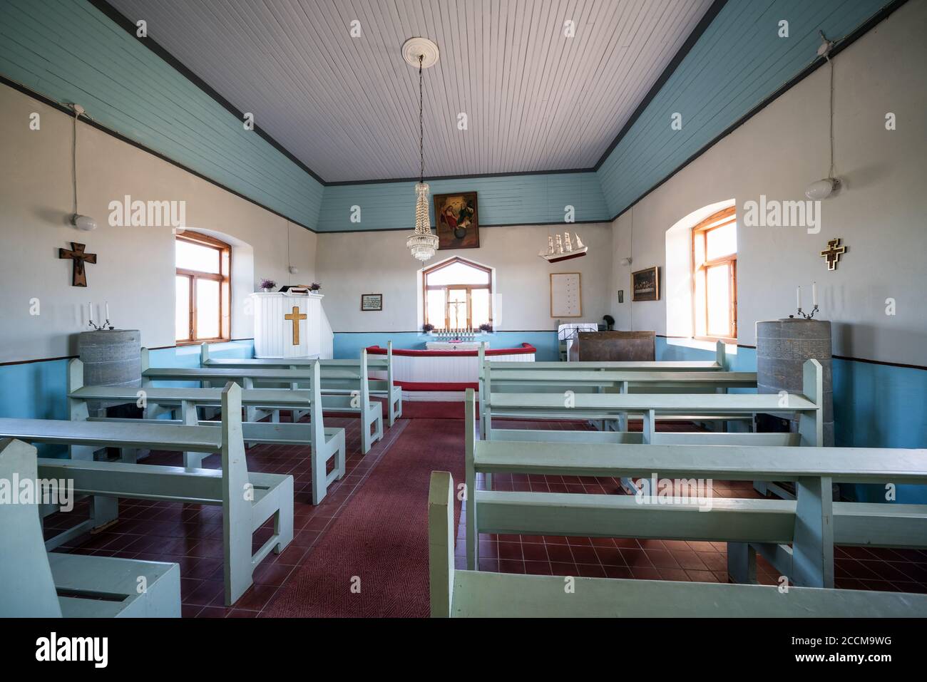 Eine kleine Kirche/Kapelle auf der Insel Utö, Parainen, Finnland Stockfoto