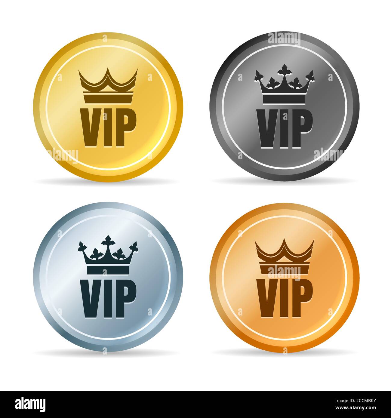 VIP-Mitglieds-Embleme Stock Vektor