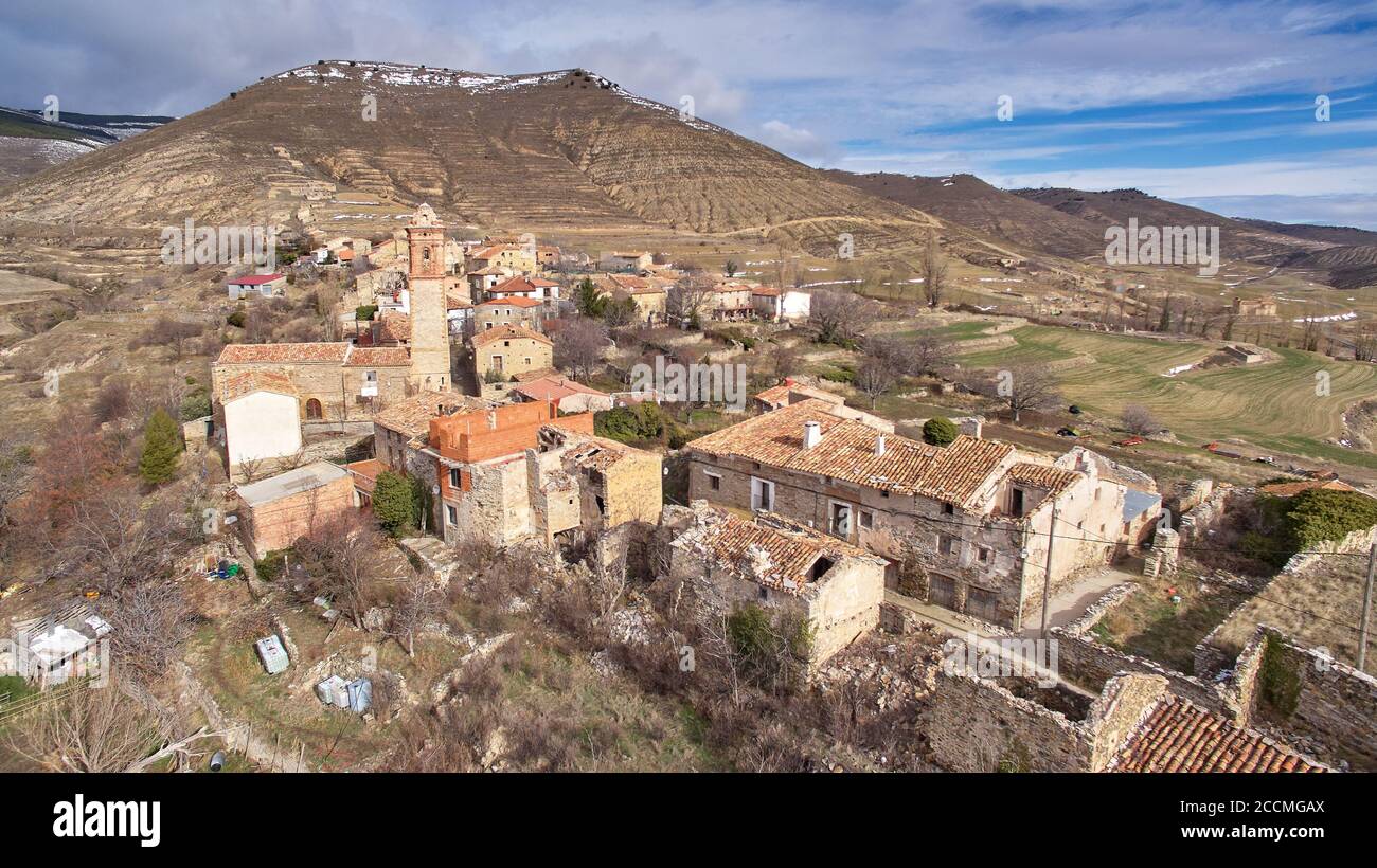 Navajun Dorf in La Rioja Provinz, Spanien Stockfoto