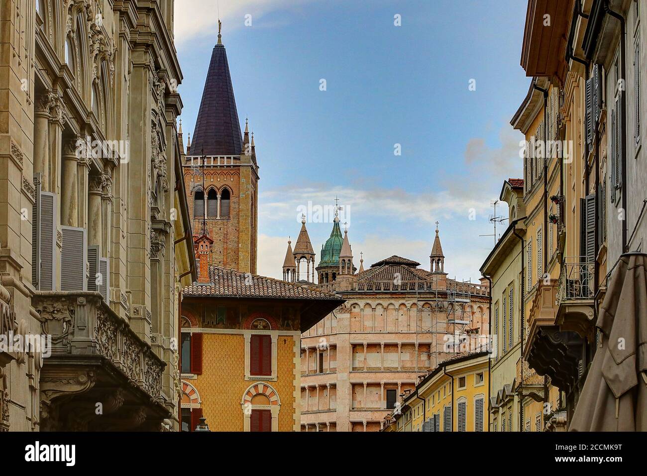 Parma, Blick auf das historische Zentrum, Emilia Romagna, Italien, unesco Weltkulturerbe Stockfoto
