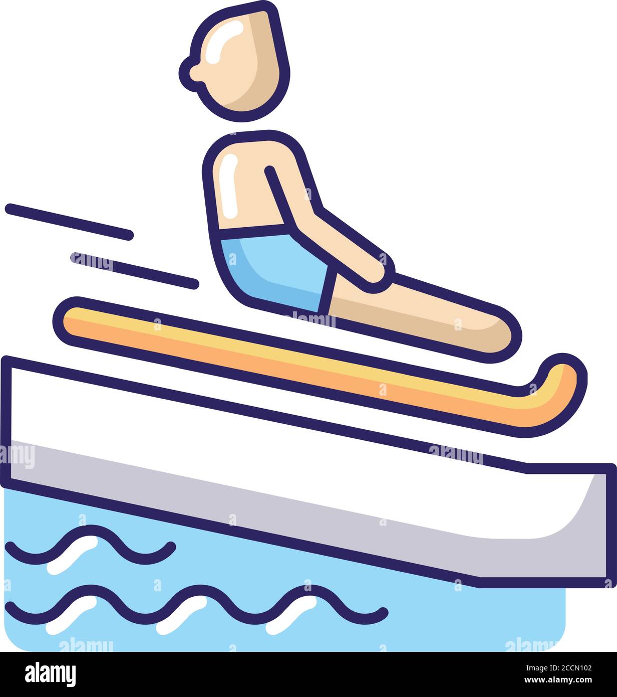 RGB-Farbsymbol für Schwimmmatte Stock Vektor