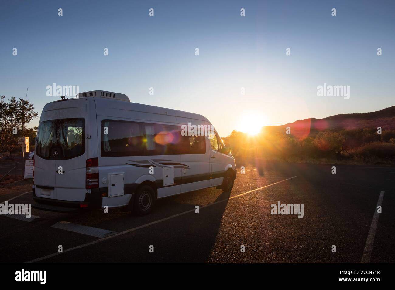 Wohnwagen Am Flughafen Parken Australien www.alamy.de