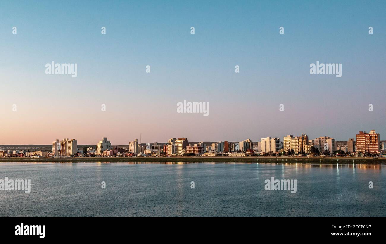 Puerto Madrin, Hauptstadt des Departements Biedma, Argentia Stockfoto