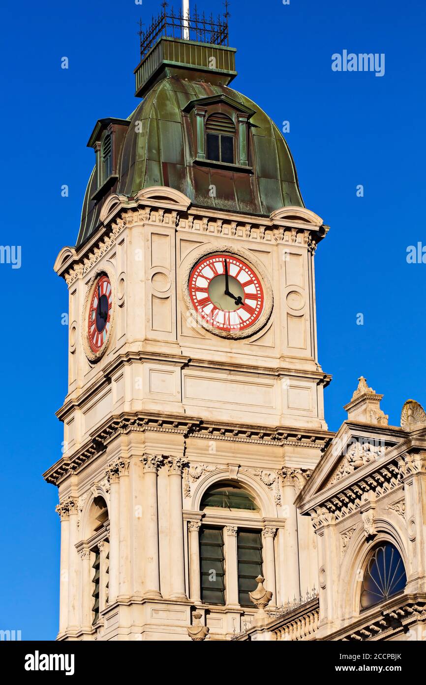 Ballarat Australien / das circa 1872 Ballarat Town Hall. Stockfoto