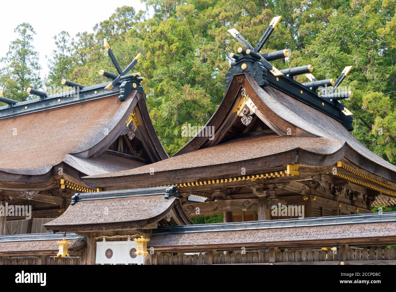 Wakayama, Japan - Kumano Hongu Taisha in Tanabe, Wakayama, Japan. Es ist Teil des UNESCO-Weltkulturerbes. Stockfoto