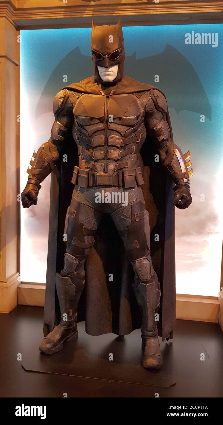 Batman Suit, Warner Brothers Studiotour, Burbank California, USA Stockfoto
