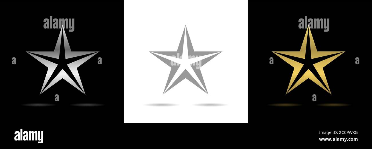 Star Icon Set Stock Vektor