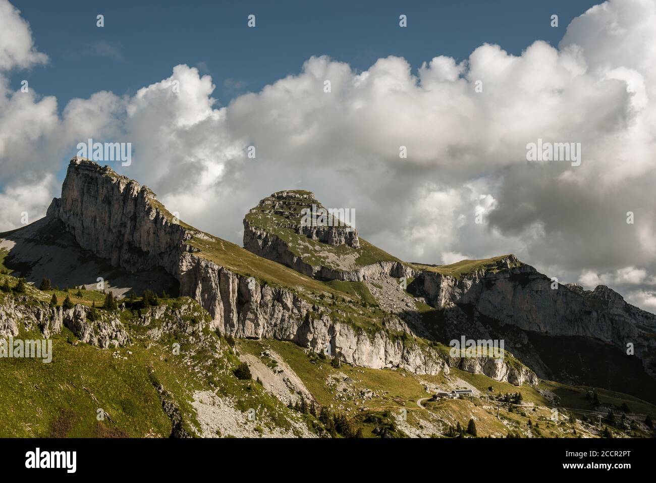 Tour de Mayen Blick von Berneuse, Schweiz Stockfoto