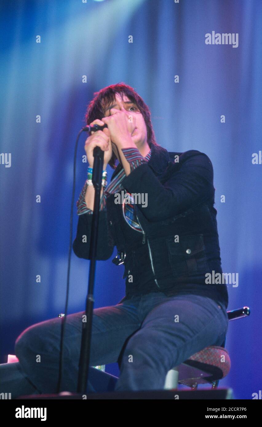 The Strokes beim Reading Festival 2002, Reading, Berkshire, England, Großbritannien Stockfoto