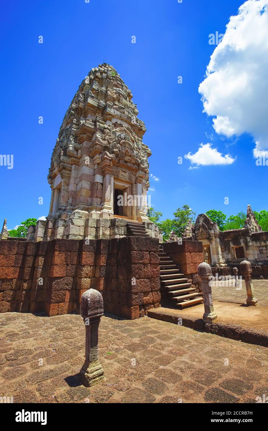 Schöne Szene von Sadok Kok Thom Historical Park, dies ist ein 11. Jahrhundert Khmer Tempel in der heutigen ist in Sa Kaeo Provinz, Thailand. Stockfoto