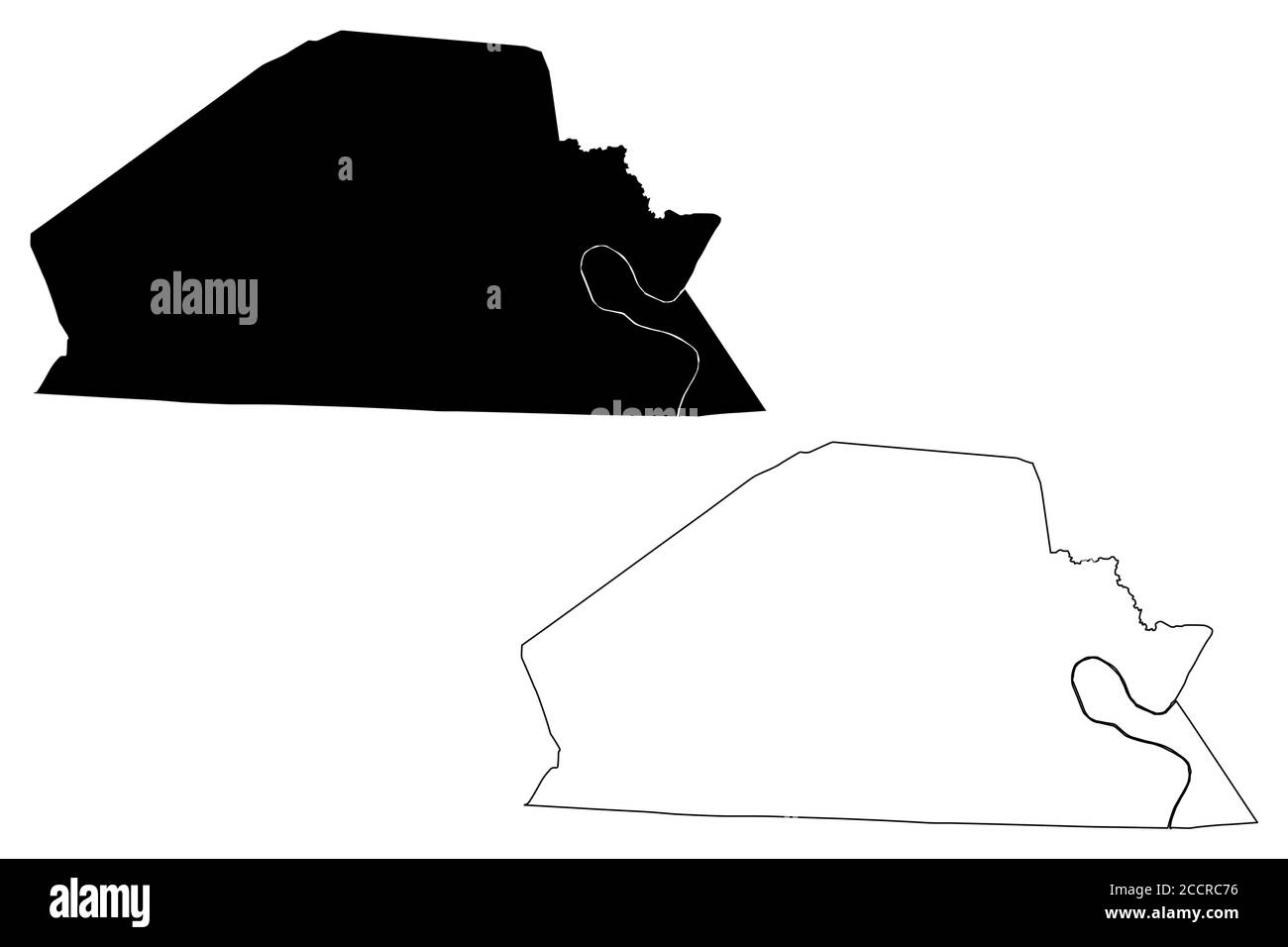 Monroe County, Kentucky (US County, Vereinigte Staaten von Amerika, USA, USA, US) Karte Vektor Illustration, scribble Skizze Monroe Karte Stock Vektor