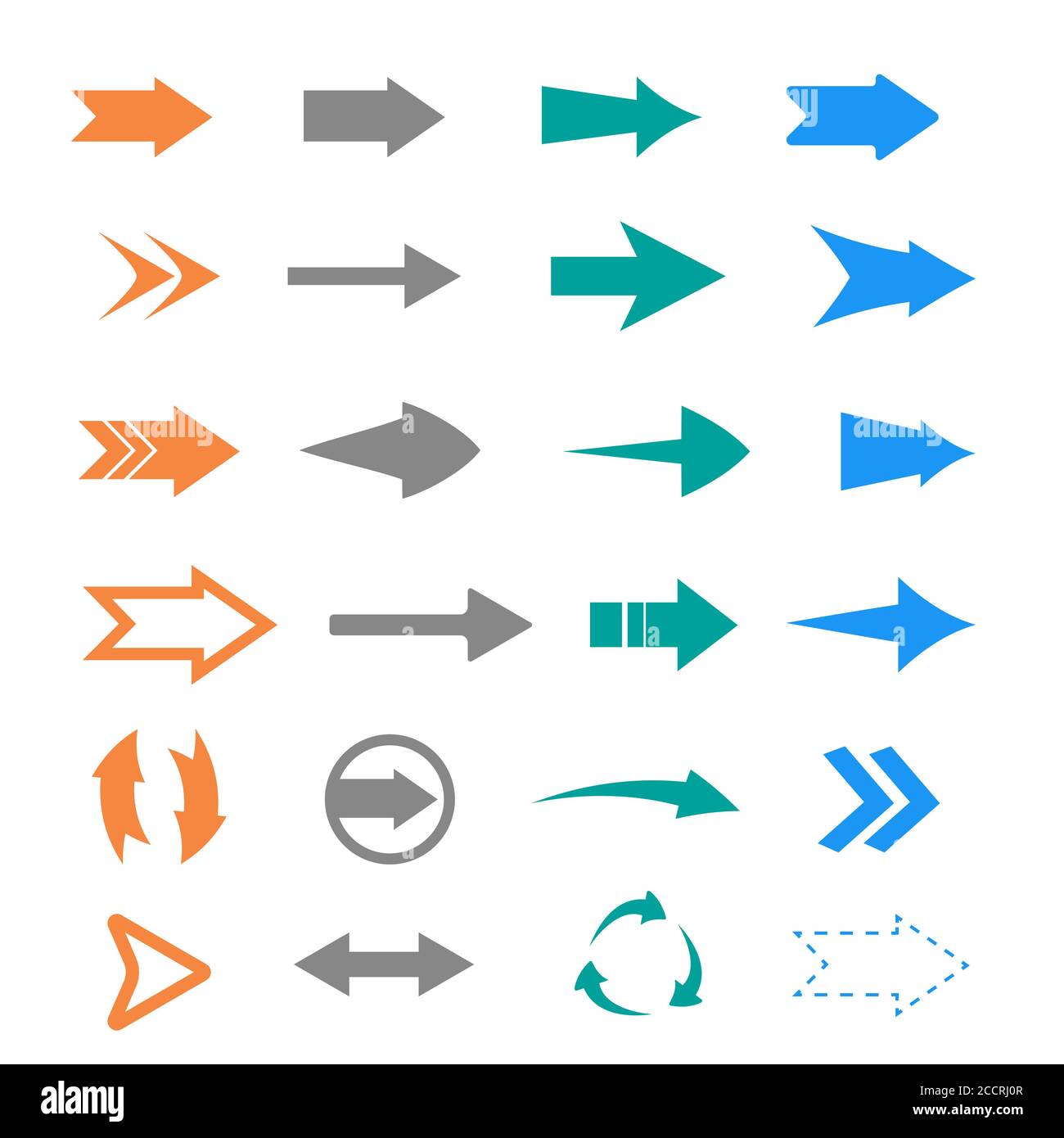 Vektorset für Pfeile. Pfeilsymbole. Pfeilvektorsymbol. Pfeil. Pfeile Vektorsammlung Stock Vektor