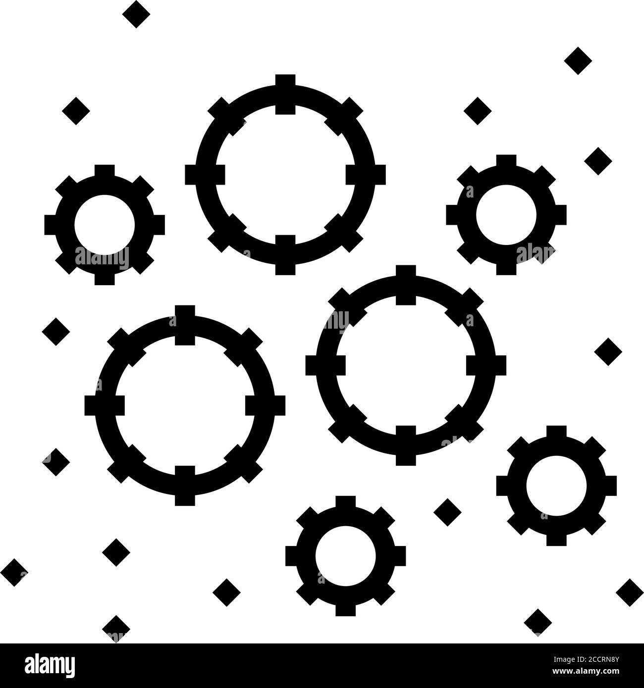 Vektorgrafik für Symbole der Viruserkrankung Stock Vektor